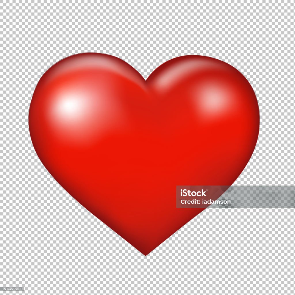Coeur Rouge Base Transparent Coeur Rouge Symbole Fond Transparent Vecteurs libres de droits et plus ...