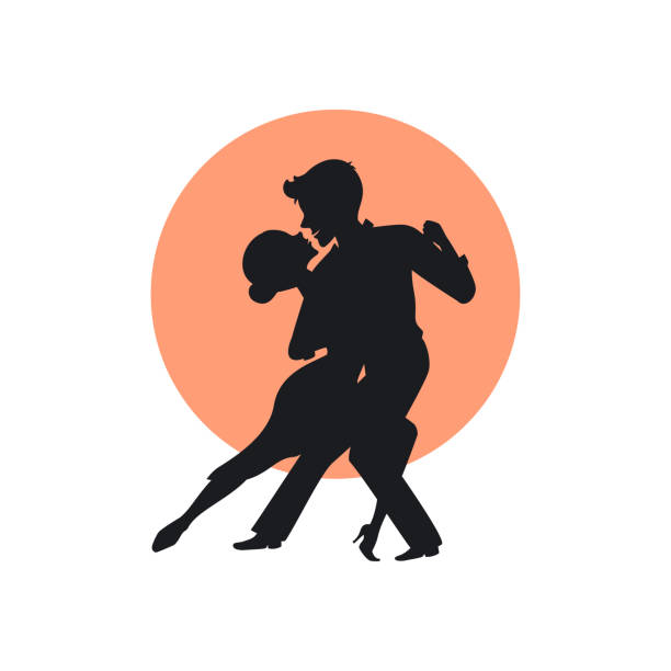 Ilustración de Silueta De Una Pareja Bailando Tango y más Vectores Libres  de Derechos de Bailar - Bailar, Parejas, Silueta - iStock