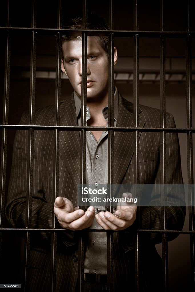 Empresário em prisão - Foto de stock de 30 Anos royalty-free