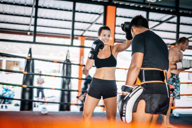istock Beautiful Brazilian boxer in the ring 914801450