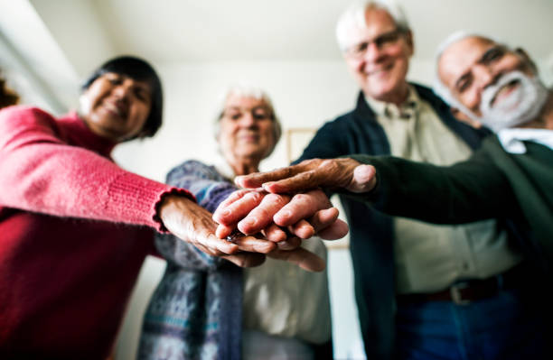 istock Group of senior friends support concept 914802004