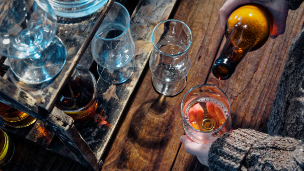 istock Beer on wooden bar counter 914802012