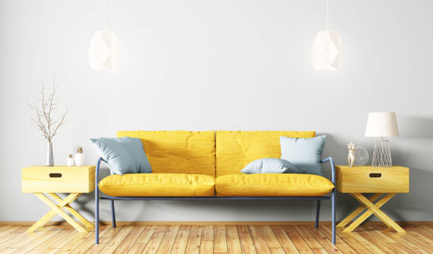 istock Interior of living room with sofa 3d rendering 914802186