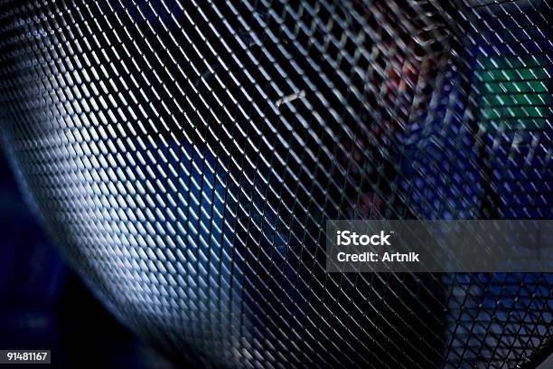 Protective Lattice Of The Fan Stock Photo - Download Image Now - Abstract, Backgrounds, Blue