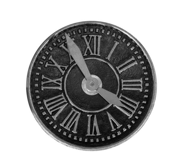 istock The dial of old clock on white background, isolated 914813366