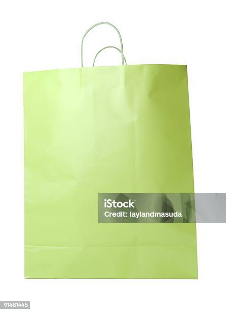 Verde Lime Carrello Isolato - Fotografie stock e altre immagini di Borsa - Borsa, Borsa della spesa, Colore brillante