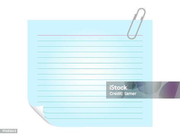 Ilustración de Sujetapapeles Notepaper y más Vectores Libres de Derechos de Artículo de papelería - Artículo de papelería, Carta - Documento, Clip - Artículo de papelería