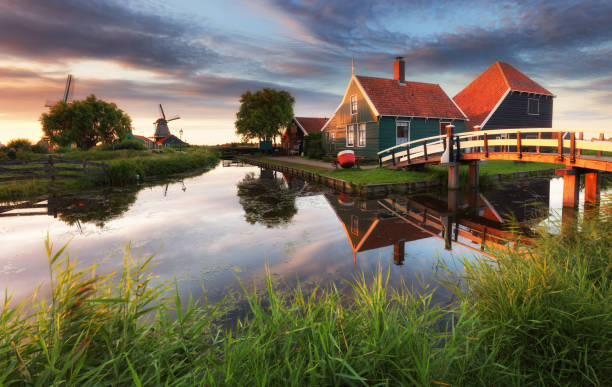 istock Netherlands Windmill, Zaanse schans - Zaandam, near Amsterdam 914817764