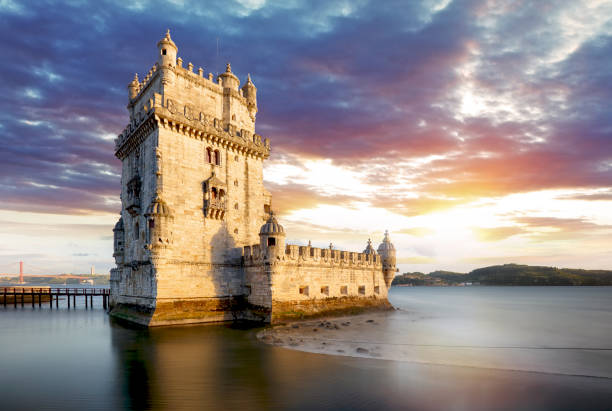 istock Lisbon, Belem tower at sunset, Lisboa - Portugal 914818016