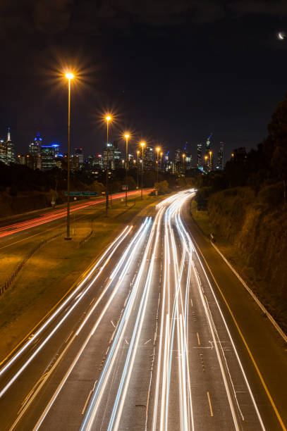 Traffic on the Eastern Freeway in Melbourne, Australia