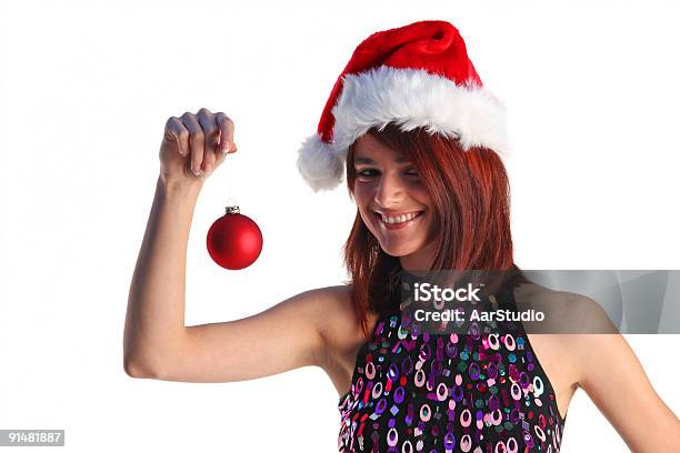 Niña De Santa Foto de stock y más banco de imágenes de Adorno de navidad - Adorno de navidad, Adulto, Alegre