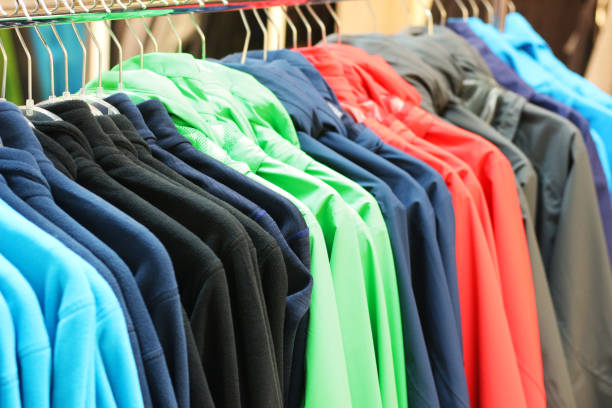 istock row of multi colored outdoor jackets 914822496