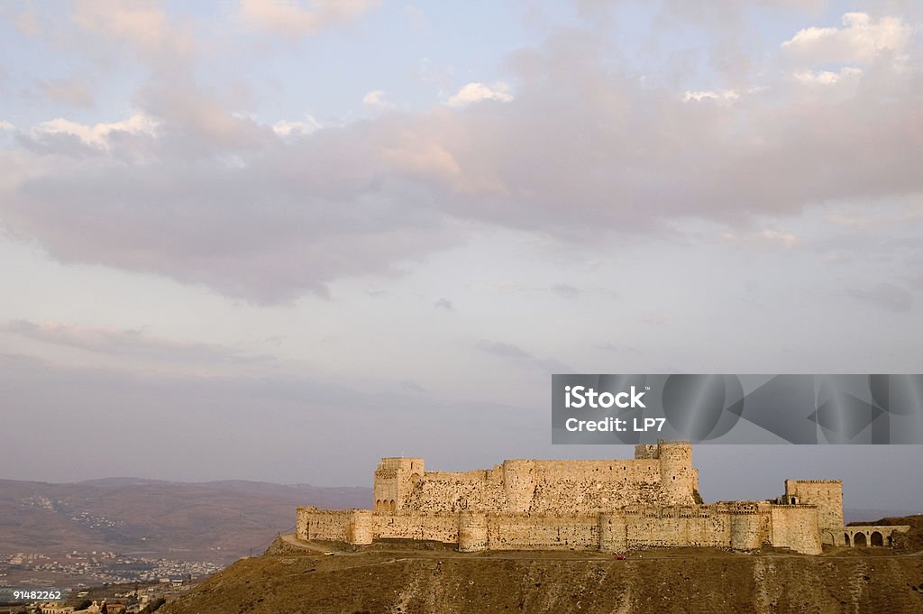 Krak des Chevaliers castle of crusaders Syria  Knight - Person Stock Photo