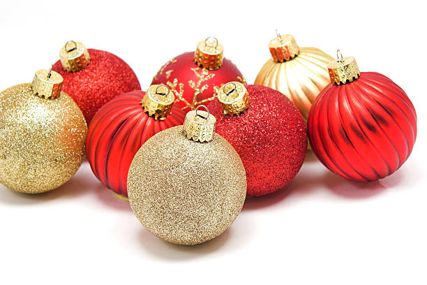 Christmas Ornaments - Red and Gold II stock photo