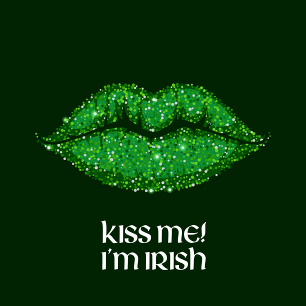 Green Glitter Lips Kiss Me I Am Irish St Patricks Day Shirt Green Glitter Lips Kiss Me I Am Irish St Patricks Day Shirt