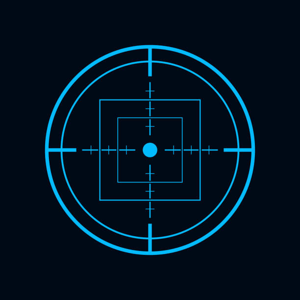 Crosshair, Target icon, vector Crosshair, Target icon, vector sniper stock illustrations