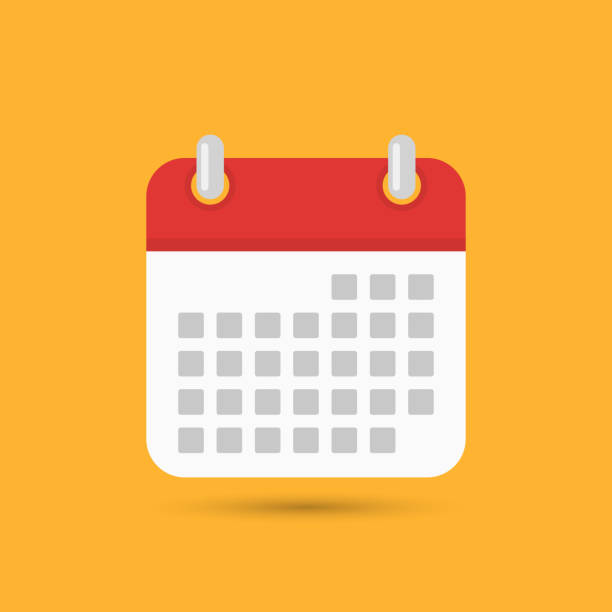 Calendar icon, vector Calendar icon, vector month illustrations stock illustrations