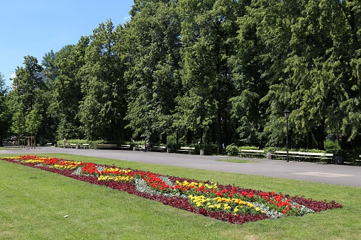 Warsaw, Poland - Ogrod Saski garden. Public park.