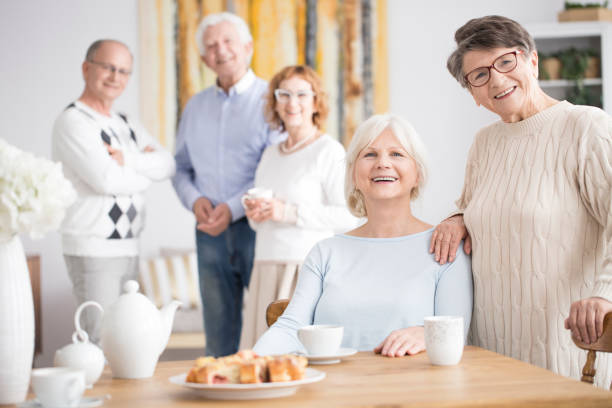 istock Senior friends at nursing home 914835614