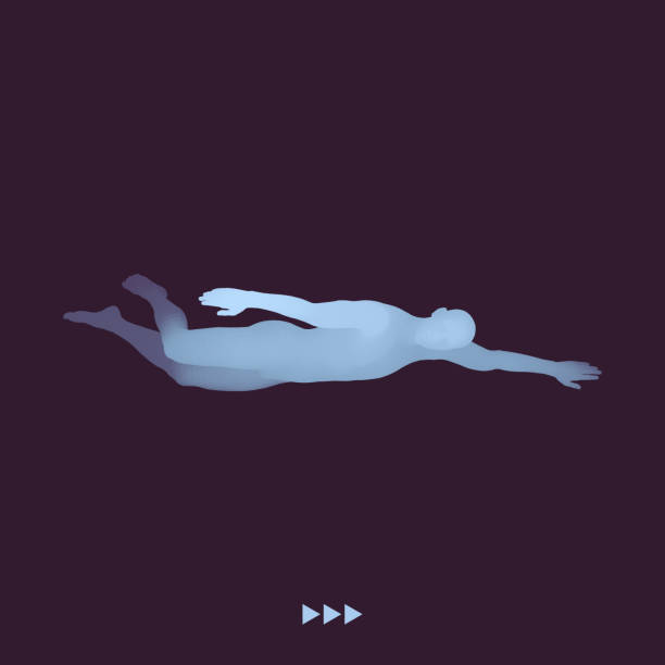 istock 3D Swimming Man. Vector Image of a Swimmer. Human Body. Sport Symbol. Design Element. 914836056