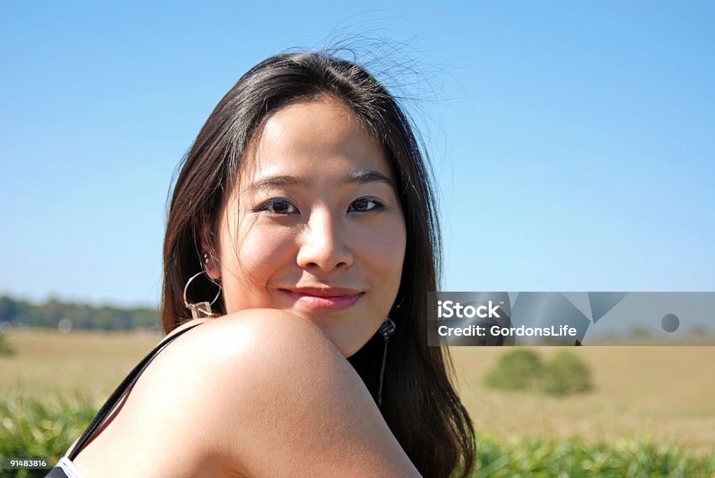Sweet Smile Blue Sky  Indigenous Peoples of the Americas Stock Photo