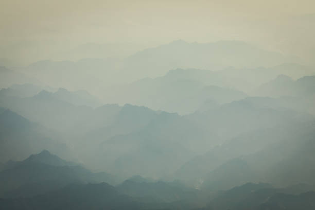 góry i morze chmur - landscape mountain china blue zdjęcia i obrazy z banku zdjęć