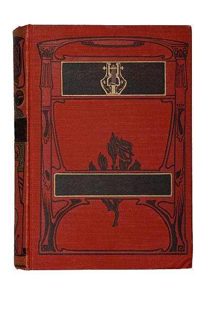 istock red book, linen and gold, blank title 91483979