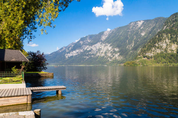 istock Hallstatt Lake with Pier in Clear Water 914843260