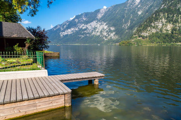 istock Hallstatt Lake with Pier in Clear Water 914843820