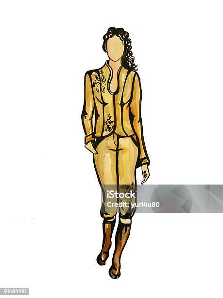モデル黄色のスーツ - ファッションのベクターアート素材や画像を多数ご用意 - ファッション, ファッションモデル, 絵画モデル
