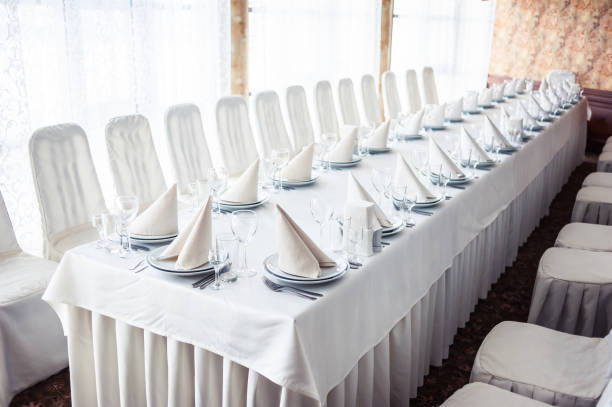 istock Served table. hall for banquets and weddings 914851530