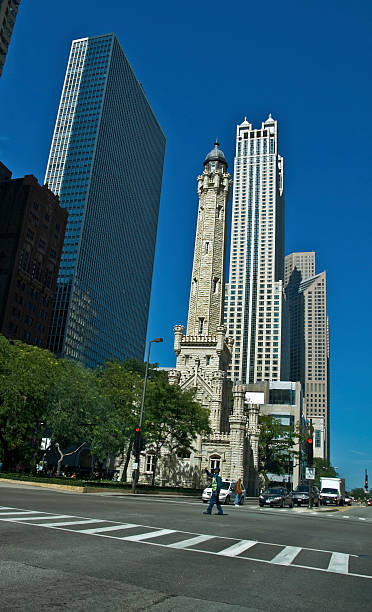 istock The Old Chicago Water Tower across street 91486049