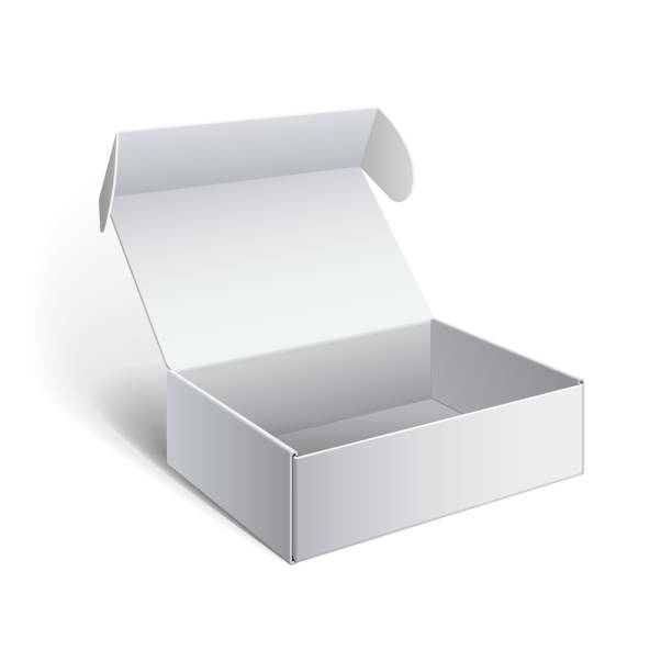 ilustraciones, imágenes clip art, dibujos animados e iconos de stock de caja de cartón del paquete blanco realista - box white blank computer software
