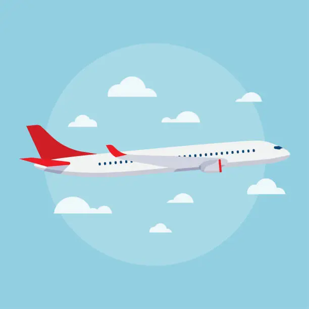 Vector illustration of Aircraft vector flat illustrations