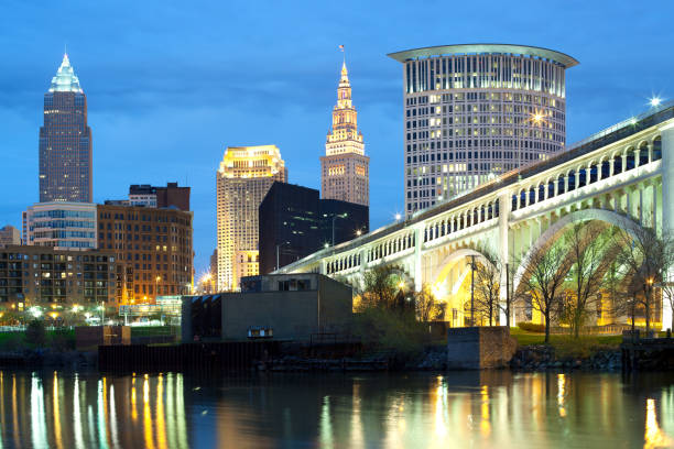 istock skyline of Cleveland at night 914868030