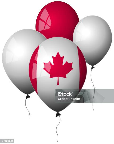 カナダ風船 - 白色のベクターアート素材や画像を多数ご用意 - 白色, 赤, 風船