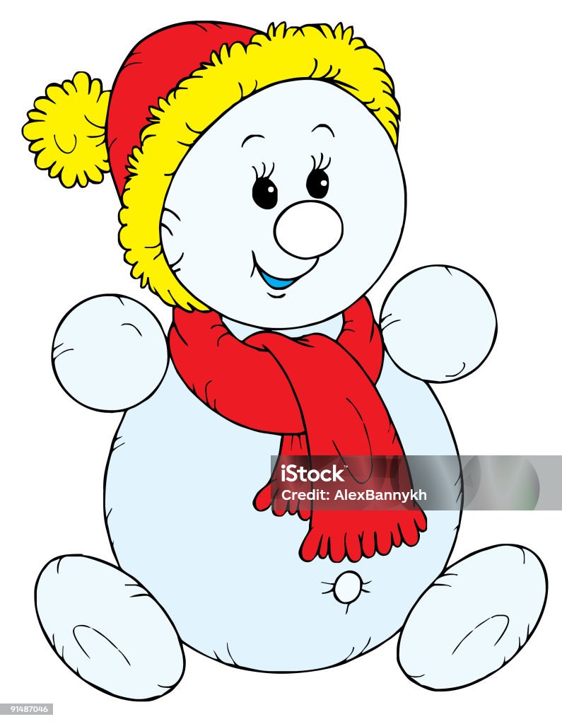 Bonhomme de neige - Illustration de Art pictural libre de droits