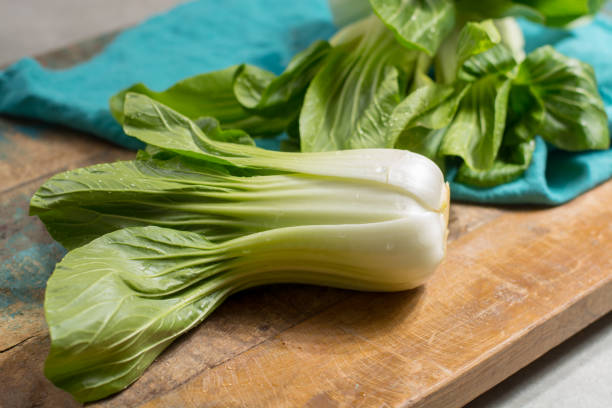 istock Fresh raw baby Bok choy or pak choi Chinese cabbage 914876094