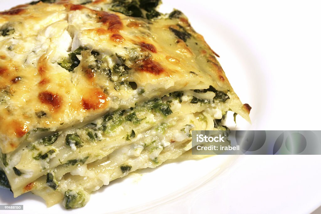 Vegetarische lasagne mit ricotta-Käse und Spinat-Füllung - Lizenzfrei Lasagne Stock-Foto