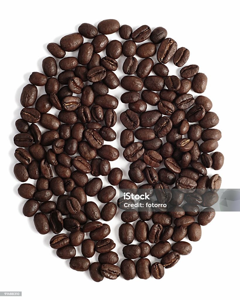 coffee bean symbol made of real beans  Brown Stock Photo