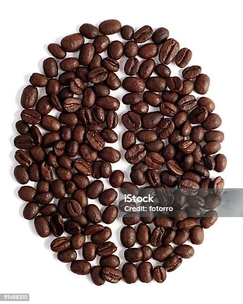Coffee Bean Symbol Made Of Real Beans Stock Photo - Download Image Now - Brown, Caffeine, Coffee - Drink
