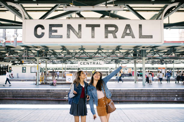 istock Asian hipsters in Sydney central train station 914883194