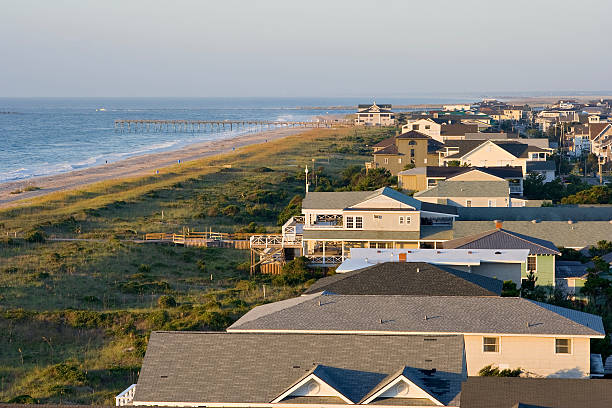 wrightville mit blick auf den strand - cape fear stock-fotos und bilder