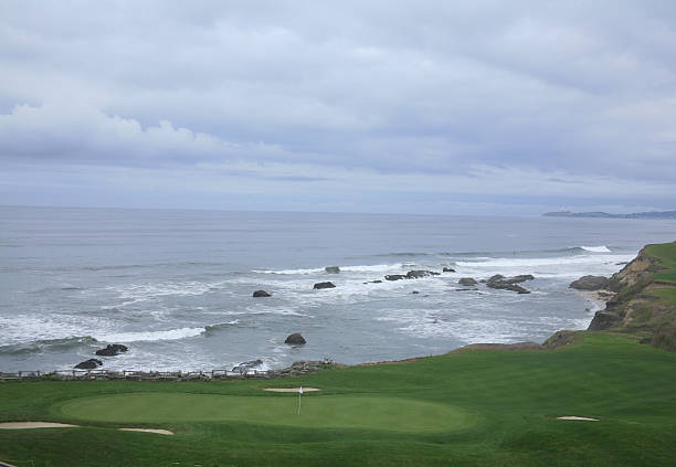 istock Golf Green on the Pacific, Half Moon Bay, California, USA 91488587