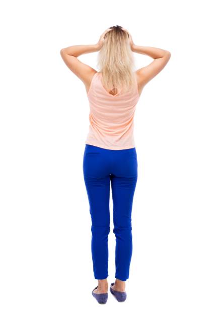 istock Back view of shocked woman. 914888328