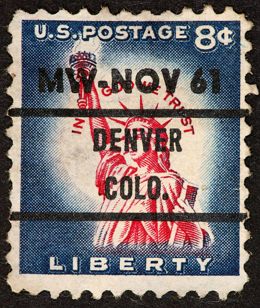 istock Statue of Liberty stamp 1954-60 91488921