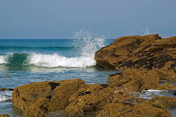 rocky coastline stock photo