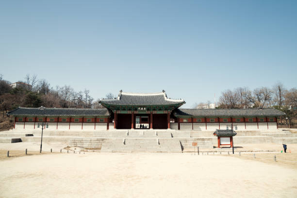istock Gyeonghuigung Palace, Korean traditional old architecture 914895168