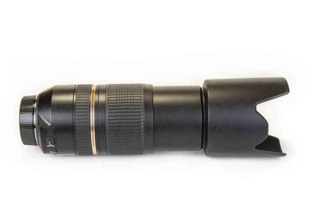 istock Zoom and fix lenses on camera on the white background 914895400