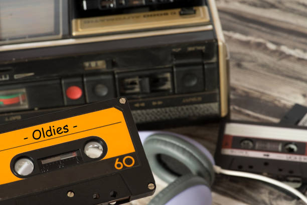 istock An old cassette recorder and a cassette with oldie music 914909008